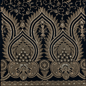 Velvet Embroidered Fabric For Abaya Kaftan Modest Wear Gulf UAE Designer Garment Textile Export Quality <b>Material</b> For Fashion Hub - Product Image 6