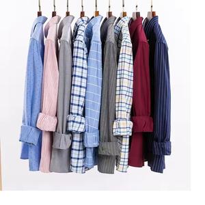 Chemise en flanelle 100 % coton pour homme, manches longues, col montant, boutonnée, motif à carreaux, tricotée, chaude, décontractée, pour le bureau, de BD - Product Image 1