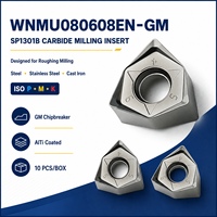 Plaquette de fraisage en carbure revêtue PVD JiuzhouTimes WNMU080608EN-GM SP1301B pour l'usinage brut de l'acier, de l'acier inoxydable et du fonte sur CNC
