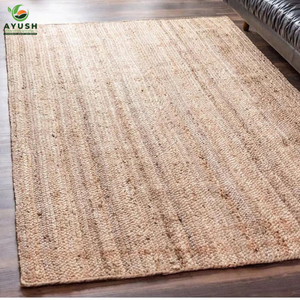 Alfombras personalizadas de yute 100% natural con diseños modernos para sala de estar y dormitorio, hechas en India. - Product Image 3