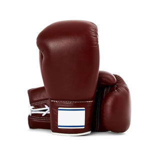 ถุงมือชกมวยหนังแท้ขายส่ง สำหรับฝึกซ้อม MMA คิกบ็อกซิ่ง และซ้อมกับกระสอบทราย - ปิดด้วยแถบตีนตุ๊กแก ระบายอากาศได้ดี รับผลิตตามแบบ OEM - Product Image 1