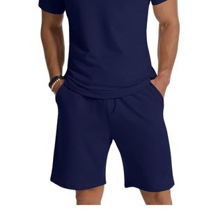 Conjunto de Pantalones Cortos Deportivos para Hombre, Estilo Urbano, Verano, Casual, 100% Algodón, Color Sólido, Ropa Deportiva Personalizada para Gimnasio, OEM ODM - Product Image 4