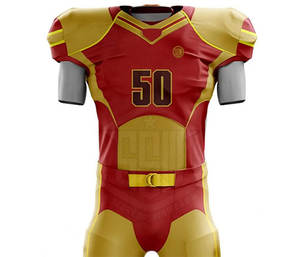 Último diseño, uniforme de fútbol americano personalizado de tela suave de poliéster, conjunto de jersey y pantalón a precio asequible - Product Image 4