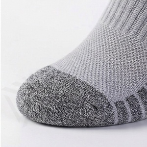 Gray Crew <b>Socks</b> Solid Color Knitted Breathable Cotton Polyester Spandex Adult Casual Daily Wear Spring Season - Product Image 6