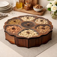 Boîte à épices en bois artisanale Altamash, best-seller, résistante au lave-vaisselle, 7 compartiments, boîte à masala traditionnelle, rangement de cuisine