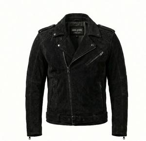 Chaqueta de Motociclista Personalizada de Cuero PU Negro para Hombre, Estilo Biker, Bolsillos con Cremallera, Cuello Alto, Logotipo Frontal, Impermeable, Servicio OEM - Product Image 5