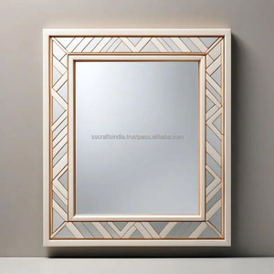 Fourniture en gros Grand miroir incrusté d'os pour les espaces de vie en boutique ou la chambre et le salon disponible au prix d'usine - Product Image 1