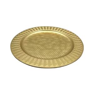 Assiette décorative en métal de qualité 304, style zen asiatique, biodégradable, écologique, plaquée or, fabriquée à la main, la plus vendue, de qualité alimentaire - Product Image 1