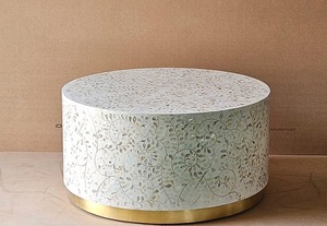 ILAHI's Bone Inlay <b>Table</b> Modern Design Agate Detailing <b>Storage</b> Portable Home Furniture - Product Image 5