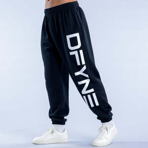 Custom Men's DTF Printed Joggers Cotton Blend Premium Sweatpants High Quality Breathable & Soft Fabric OEM & ODM Manufacture - Product Image 1