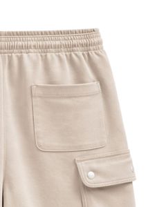 Pantalones Cortos Cargo Beige para Hombre, Cintura Elástica con Cordón, Estilo Casual Urbano, con Bolsillos Laterales, Pantalones Cortos de Verano, Fabricante OEM - Product Image 5