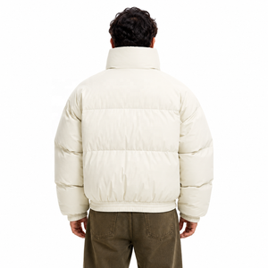 Custom Oversized Puffer Jacket High Collar Winter Bubble Coat OEM ODM Private Label Wholesale Men's Jackets Insulated Streetwear - Product Image 3