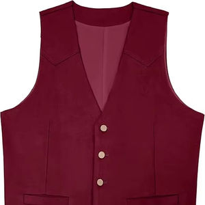 Chaleco sin mangas con botones para ciclismo, chaleco de cuero para hombre, chaleco de cuero cómodo y transpirable - Product Image 1