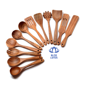 Juego de Cucharas de Madera en OFERTA - Utensilios de Cocina de Mango Largo para Remover, Servir y Más - OEM Disponible - Product Image 1