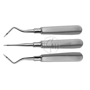เครื่องมือถอนฟันแบบมืออาชีพ ทำจากสแตนเลส รุ่น Advanced Design Root Elevator สำหรับการผ่าตัดถอนฟัน - Product Image 5