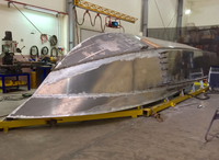 Kit de bateau en aluminium UBI pré-découpé - Yacht à voile de croisière pour les loisirs fluviaux avec moteur in-bord et performances à haute vitesse