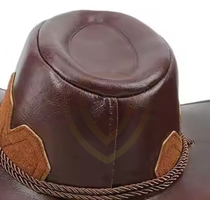 Sombreros de Vaquero de Cuero Unisex de Primera Calidad, Talla Ajustable, Personalizados, Casuales, para las Cuatro Estaciones, Sombreros de Vaquero de Cuero para Exteriores - Product Image 6
