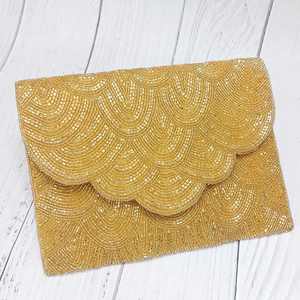 Bolso de mano tipo sobre con bordado y cuentas, elegante, hecho a mano, de moda, para fiestas, bodas, estilo étnico, para mujer - Product Image 2