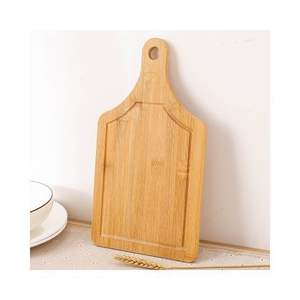 Assiette à steak et à pizza en bois personnalisée |   Planche à servir ronde en bois d'acacia |   Logo disponible - Product Image 1