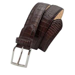 Cinturón de Cuero Genuino Color Negro para Hombre, Precio de Fábrica, Marca Personalizada, Hecho a Mano, Vintage, Formal, de Alta Calidad, Impermeable, Piel de Vaca - Product Image 4