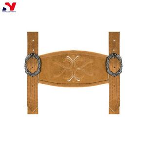 Authentic German Trachten Lederhosen for <b>Men</b> Bavarian Brown Long Lederhosen Distressed Finish Button Fly Low Cost Manufacturing - Product Image 3