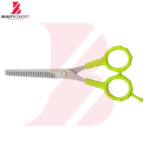 กรรไกรซอยผมด้ามพลาสติกสีเขียว รูปทรงตามหลักสรีรศาสตร์ ราคาดีที่สุด บริการ OEM ODM สำหรับร้านเสริมสวยมืออาชีพ - Product Image 5