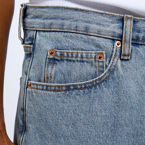 Jeans amples à jambes larges pour hommes avec logo brodé personnalisé, pantalon en denim surdimensionné, streetwear, coupe ample, jeans décontractés - Product Image 6