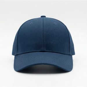 Gorra de béisbol azul marino lisa A1 al por mayor, estilo moderno para caballeros, ajuste personalizado, algodón que absorbe el sudor, alta calidad. - Product Image 1