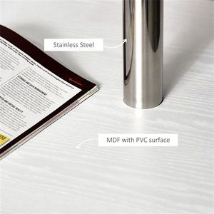 White Office Desk with Display Stand for Computer Use - Product Image 6