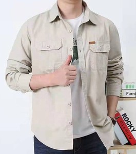 Chemise décontractée pour homme à manches longues, infroissable, en popeline, pour l'automne, polyvalente, respirante et confortable, 100% coton, séchage rapide - Product Image 3