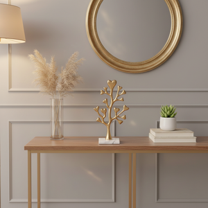 <b>Decorative</b> metal <b>tree</b> art sculpture with wooden base elegant modern home <b>decor</b> showpiece for living room office - Product Image 2