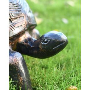 Sculpture de tortue décorative grandeur nature en bronze, technique de moulage à la main, ornement de tortue vintage, pour montage au sol, fournitures de jardin - Product Image 2
