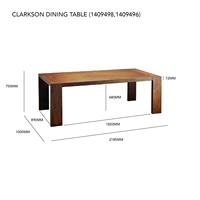 Table à manger en bois de grande taille NESTHOUZ 6 places de haute qualité et durable, design contemporain, garantie 1 an, forme rectangulaire, assemblage facile