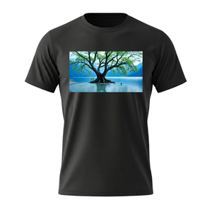 T-shirt pour homme en coton mélangé à motif imprimé, coupe classique, vente en gros directe d'usine - Product Image 5
