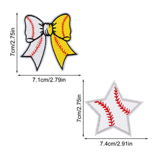 Patchs thermocollants en PVC brodés sur toile écologique pour casques de sport, battes, gants, ballons, vestes, sacs, chapeaux et projets DIY - Product Image 4