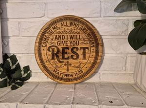 Arte Murale in Legno con Versetto Biblico Inciso, Design Personalizzabile - Product Image 6