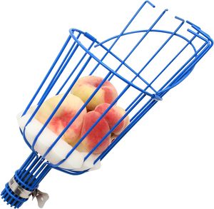 Cesta Recolectora de Frutas de Metal Azul, de Grado Industrial, Ligera, Cesta de Alambre para Cosecha, Herramienta Manual de Jardinería para Uso en Huertos y Granjas - Product Image 2