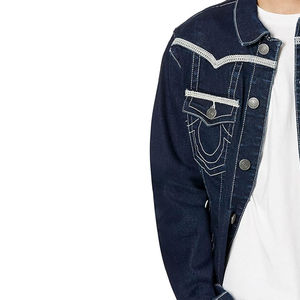 Chaqueta Vaquera Personalizada para Hombre 2026, Color Sólido, Transpirable, Ecológica, con Logotipo Frontal, Fabricante OEM ODM de Pakistán - Product Image 5