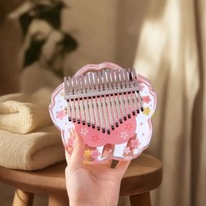 Kalimba professionnelle en cristal transparent en forme de fleur de cerisier, ensemble de piano à pouce 21 tons avec étui de protection, kalimba professionnelle complète 17 - Product Image 3
