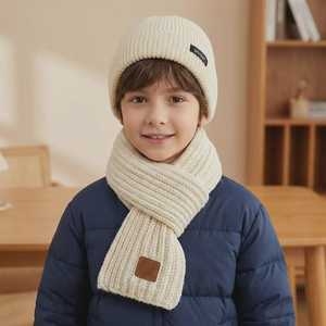 Conjunto de gorro y bufanda de punto para niños – Cálido y suave para el invierno – Gorro y bufanda a juego para niños pequeños, conjunto acogedor para el clima frío - Product Image 4