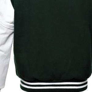 Chaqueta de Trabajo de Invierno para Hombre, Estilo Bomber, Mangas de Cuero, Cuello Alto, Tela de Lona Impermeable, Gruesa, con Logotipo Frontal - Product Image 6