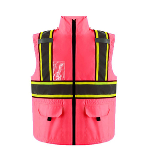 Chaqueta de Trabajo Personalizable con Logotipo, Impermeable, de Malla de Poliéster, con Cremallera, Chaleco de Seguridad Reflectante de Alta Visibilidad para la Construcción - Product Image 5