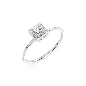 Bague halo cachée en argent sterling 925 certifiée GRA, prix de gros REYES, pour femmes, bijoux fins hip hop. - Product Image 1