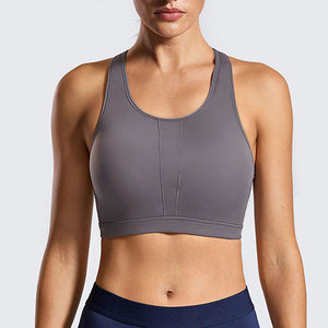 Custom Style Four-Way <b>Stretch</b> Breathable High Support Seamless Bow Crisscross Straps Scoop Neck Women's Sport <b>Bra</b> for Gym - Product Image 3