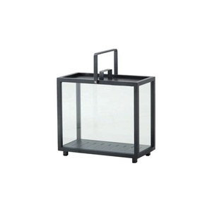 Dernière vente chaude lanterne en verre rectangulaire en métal polyvalent pour bougies et décorations de plantes - Product Image 3