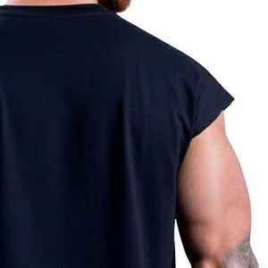 Débardeur côtelé personnalisé pour homme 100 % coton sans manches pour la gym et la course Coupe ample Logo personnalisé OEM ODM Vente en gros - Product Image 3
