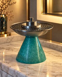 Brûleur à Bakhoor Conique en Acier Inoxydable de Luxe, Style Arabe Jali, Support Moderne pour Encens Oud, Écologique pour la Maison Islamique - Product Image 4