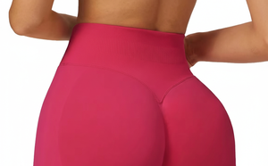 Leggings taille haute avec ceinture élastique, sans couture, séchage rapide, respirants, shorts de yoga pour femmes, couleur unie, haute qualité, pour la gym et le sport - Product Image 4