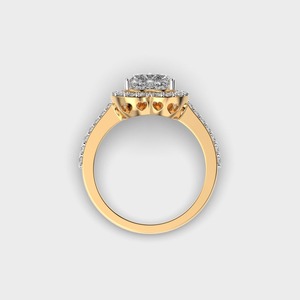 Anillo de Compromiso con Diamante Tallado en Corazón, Certificado IGI, Chapado en Oro, Engaste Invisible, Joyería Fina Romántica para Mujer - Product Image 3