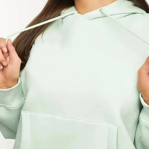 An OEM Factory produces Women's cotton hoodie with Custom Logo and Global Supply reach for professional clothing brands. - Product Image 4